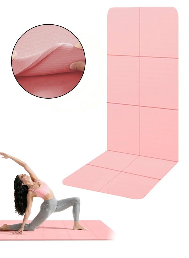 DUNISO Foldable Yoga Mat with Carry Bag, Non-Slip & Foldable Exercise Mat, 4 mm Thick, TPE Material, Sports Mat for Pilates, Gymnastics, Travel and Fitness ﻿ - Image 1